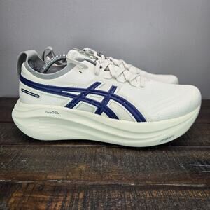 NEW ASICS Gel-Nimbus 27 ATC Mens Size 11.5 Shoes Birch Indigo Blue 1011C028-200